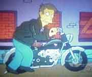  Click for Simpsons Principal Skinner & motorcycle 
